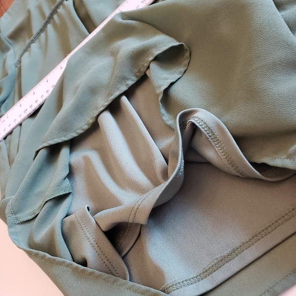 Montreau Green ruffle 3/4  sleeve Top Size M - Picture 5 of 11